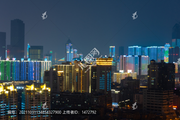 湖北武漢城市天際線風(fēng)光