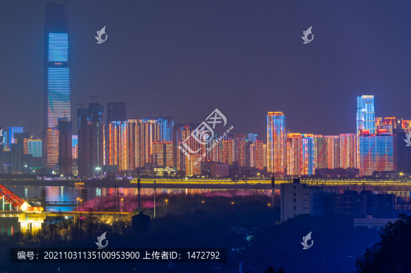 湖北武漢城市天際線風(fēng)光