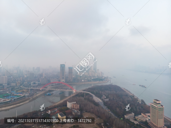 湖北武漢城市天際線風(fēng)光