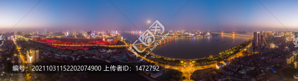 湖北武漢城市天際線風(fēng)光
