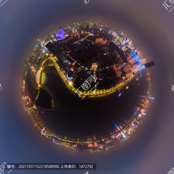 湖北武漢城市天際線風光