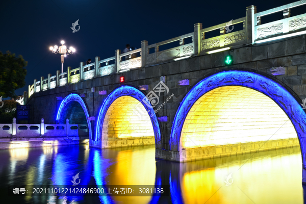開封清明上河園七盛角水系夜景