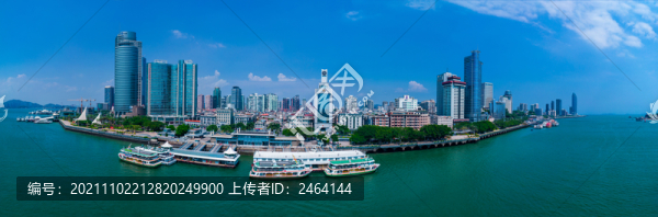 全景航拍廈門濱海風(fēng)光