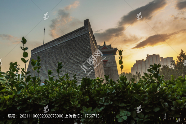 中國北京外城東南角樓風(fēng)光