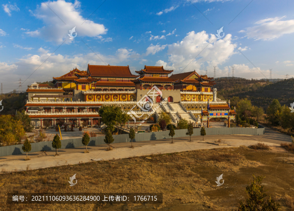中國山西太原東山臥佛寺風光