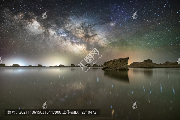 水上雅丹星空銀河