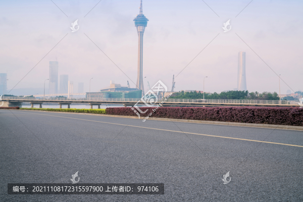 中國澳門的跨海大橋和高速公路