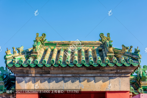 北京天壇公園北宰牲亭屋頂走獸
