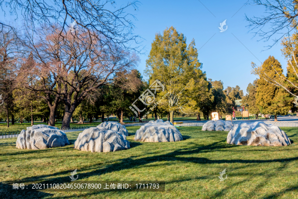 中國北京天壇公園七星石
