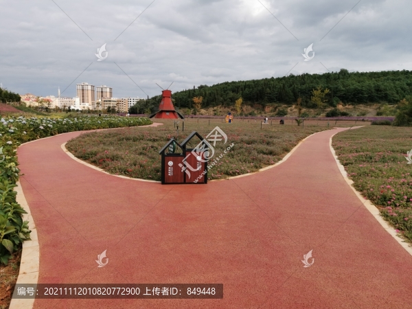 紅色透水混凝土