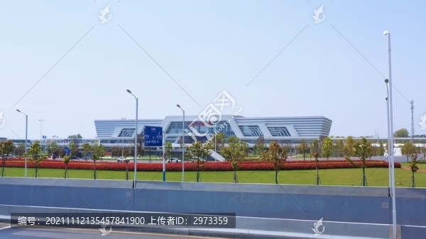 航拍江西吉安西站高鐵站
