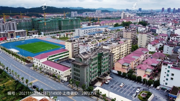 航拍江西安福老縣城