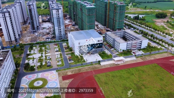 航拍江西省吉安縣廬陵學(xué)校