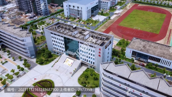 航拍江西省吉安縣廬陵學(xué)校