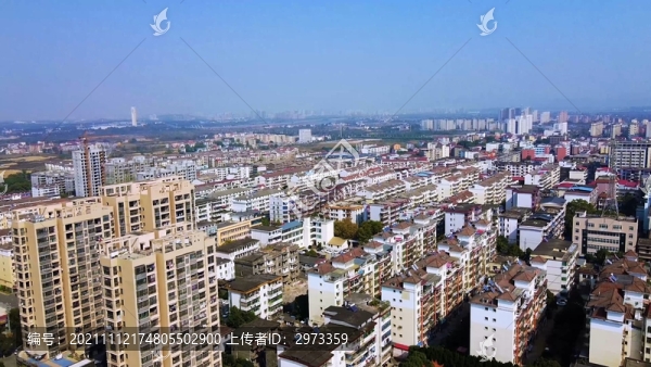 航拍江西省吉安縣老縣城城區(qū)