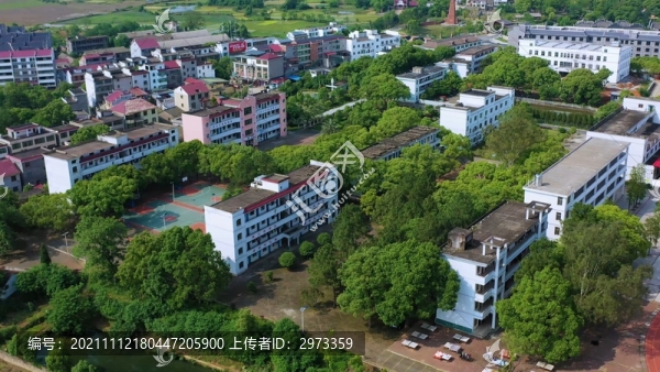 航拍江西省吉安縣永和中學(xué)
