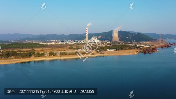 航拍江西吉安井岡山電廠