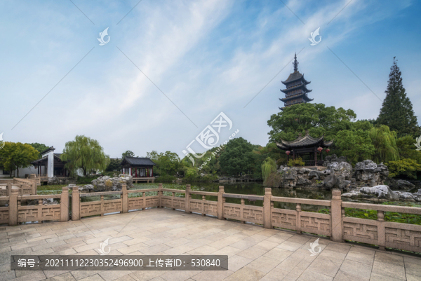古典建筑方塔園風(fēng)光