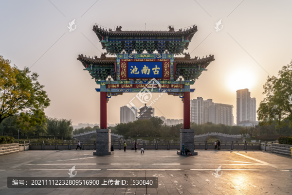 景觀園林牌坊特寫