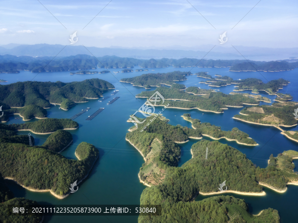 航拍千島湖山水景區(qū)自然風(fēng)光
