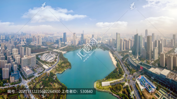 航拍合肥城市建筑景觀