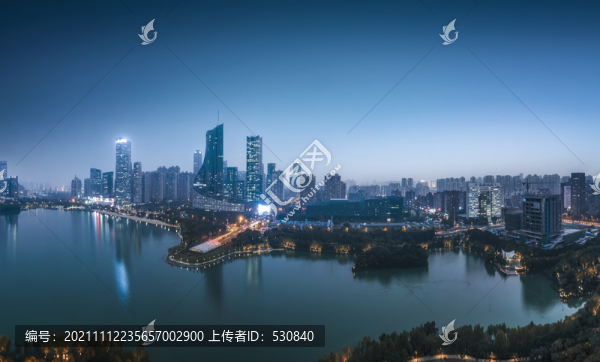 航拍合肥市容市貌夜景