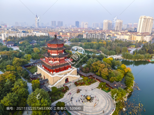 航拍濟寧城市風(fēng)光