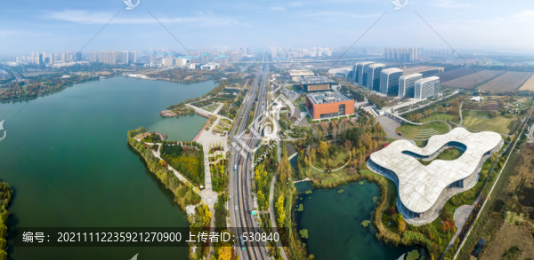 航拍濟(jì)寧金融區(qū)風(fēng)光全景