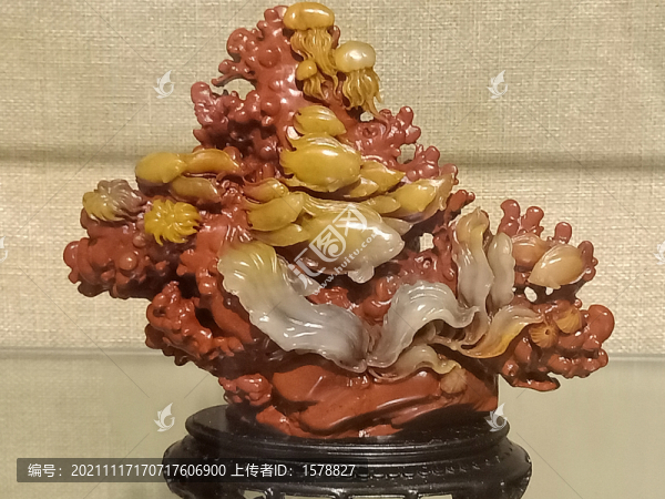 壽山石水洞高山石海底世界擺件