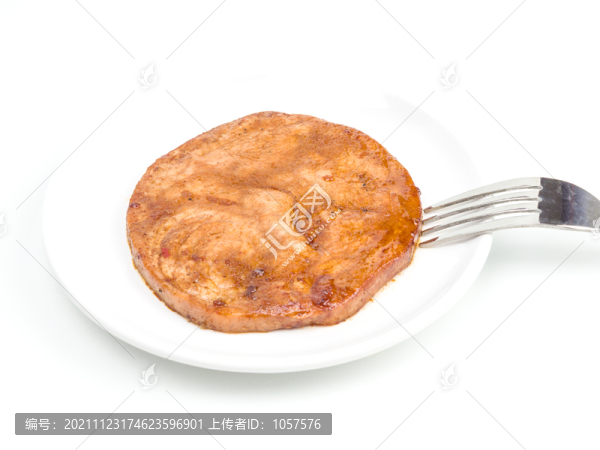 西餐煎牛排午餐白底