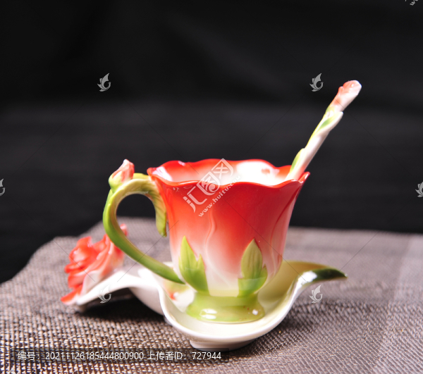 玫瑰藝術(shù)咖啡杯