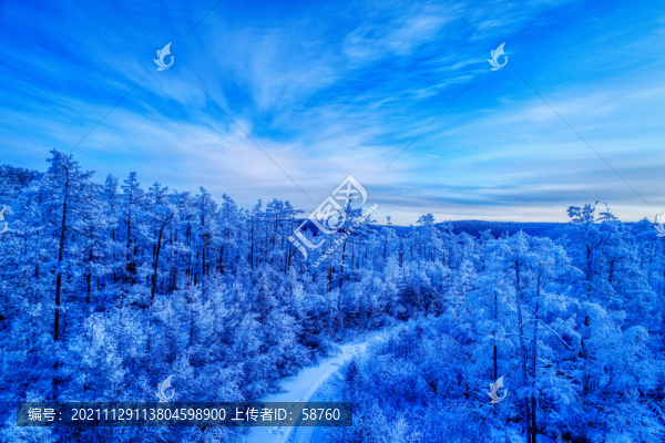 大興安嶺林海雪原山路