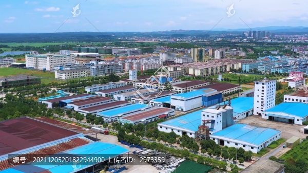 航拍江西省吉安市萬安縣工業(yè)園