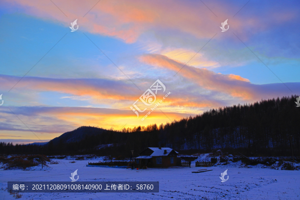 大興安嶺雪原山里人家