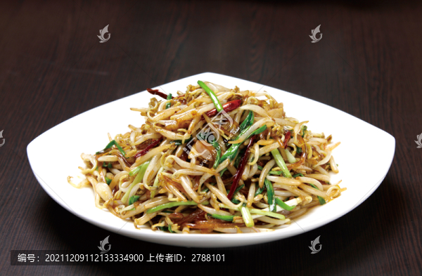 笨豆芽炒粉