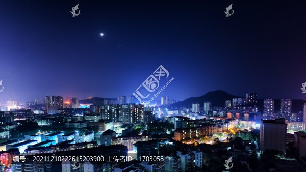 城市星空夜景