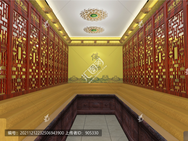 寺廟供燈區(qū)裝修設(shè)計