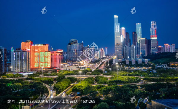 南寧夜景民族大道風(fēng)光南寧市