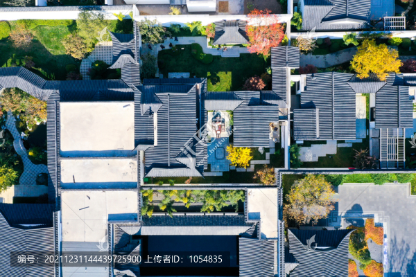 航拍中式建筑