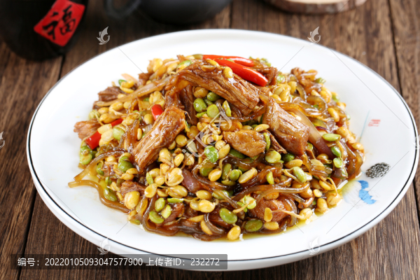 黃豆拆骨肉炒粉