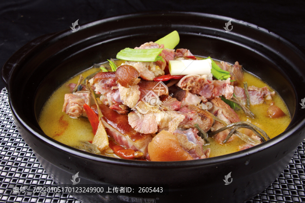 臘豬腳煨干豆角