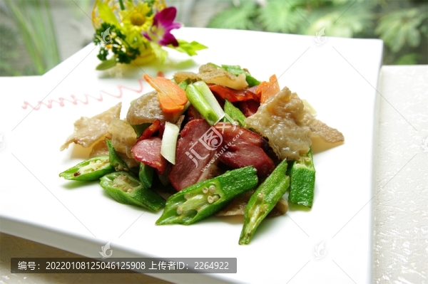 秋葵炒臘鴨