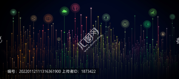 鮮艷紅綠點線圖標(biāo)元素