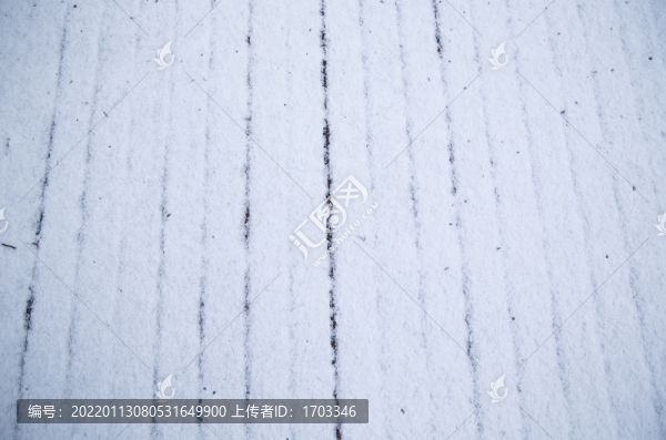 木板上的雪