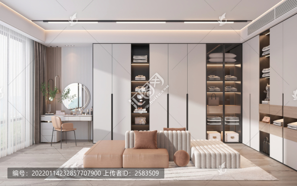 白色衣帽間效果圖