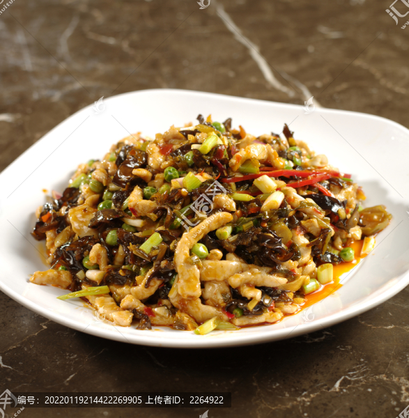 雪菜毛豆魚香肉絲