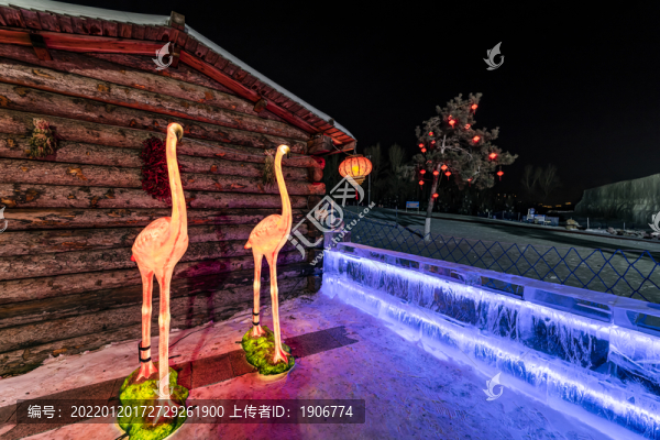 長春世界雕塑公園冰雪樂園夜