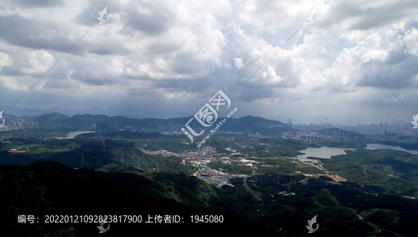 深圳陽臺山上俯視