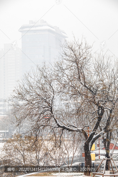 西安古城墻雪景