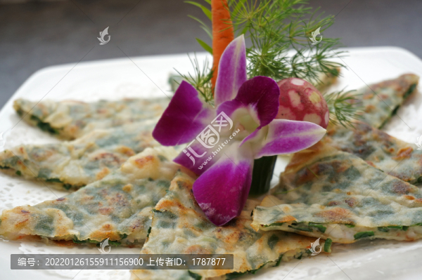 韭菜鮮蝦薄餅